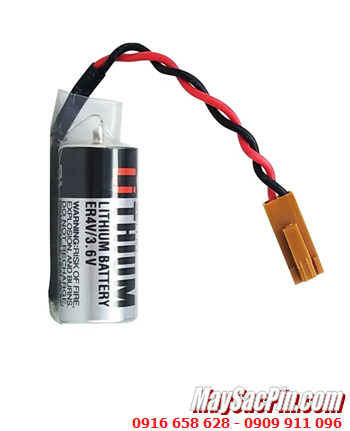 Toshiba ER4V (Chuẩn Châu Âu, Zắc JEA); Pin nuôi nguồn Toshiba ER4V lithium 3.6v 2/3AA 1200mAh, Xuất xứ Nhật